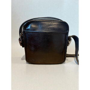 Coach 9817 Black Leather Camera Crossbody Bag Vintage Made in USA Read Desc